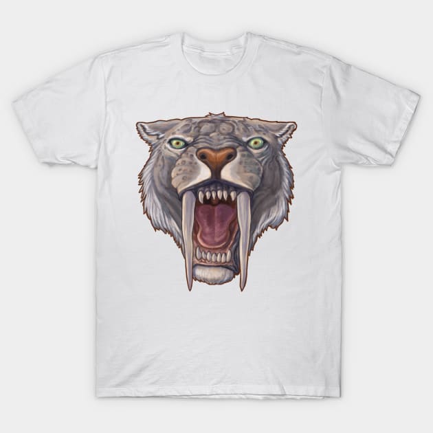 Smilodon Fatalis T-Shirt by CoffeeBlack